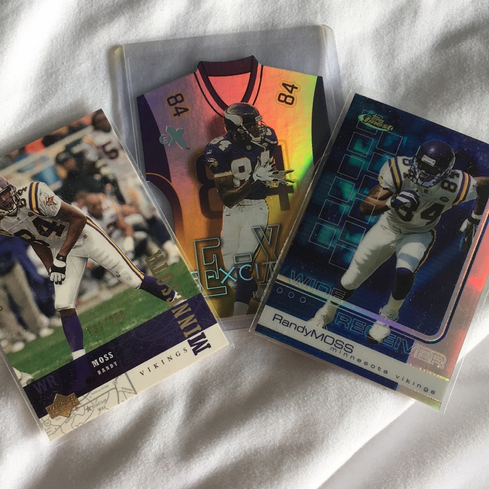 3 RANDY MOSS Limited Cards /250 or Inserts RARE